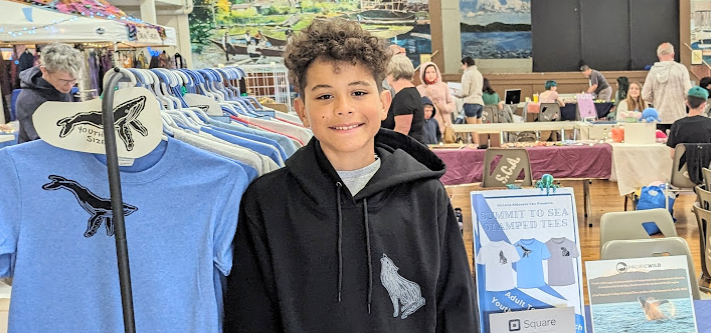 Ethan making handcrafted T-shirts